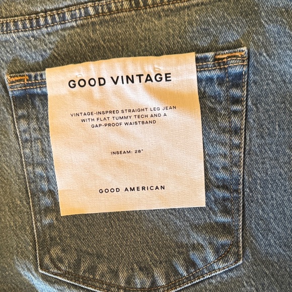 Good American Women's Straight Leg Blue Jeans Sz 15 NWT - Picture 4 of 5